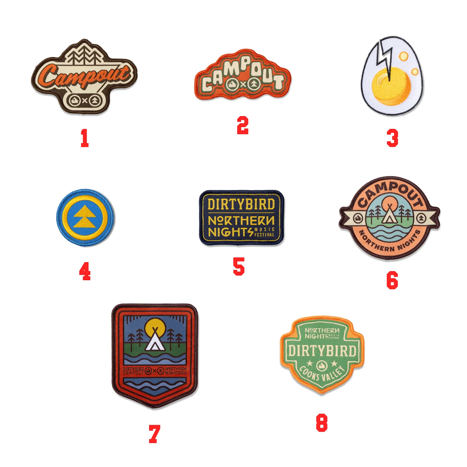 Collab Patches - Dirtybird Campout + Northern Nights 2025